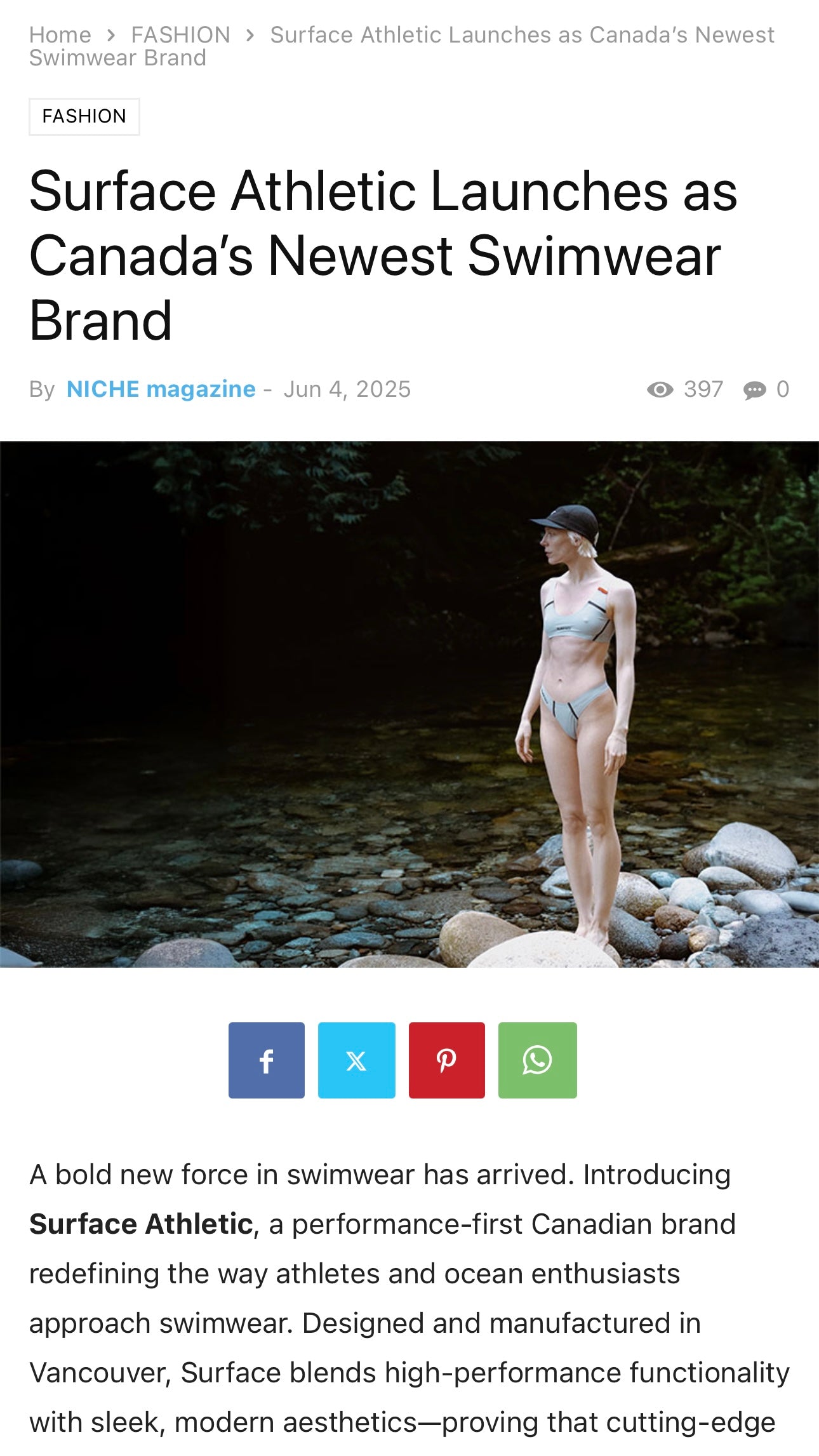 Surface Featured in NICHE MAGAZINE